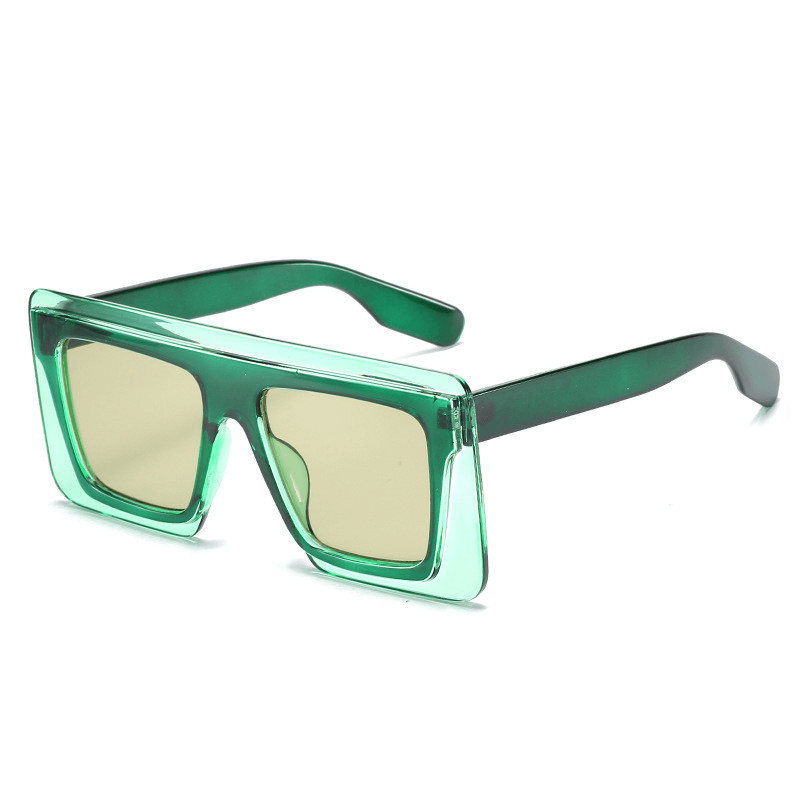 big square frame two-color sunglasses, view 7 - MRSLM