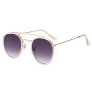 fashion retro round stainless steel sunglasses, view 6 - MRSLM