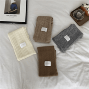 pure color knitted warm scarf, view 7 - MRSLM