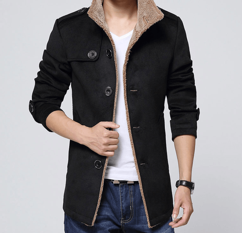 men's slim fit woolen coat - MRSLM