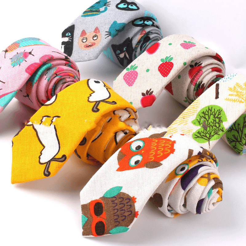 cartoon animal print tie, view 23 - MRSLM