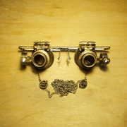 bronze retro microscope glasses, view 5 - MRSLM