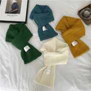 pure color knitted warm scarf, view 15 - MRSLM