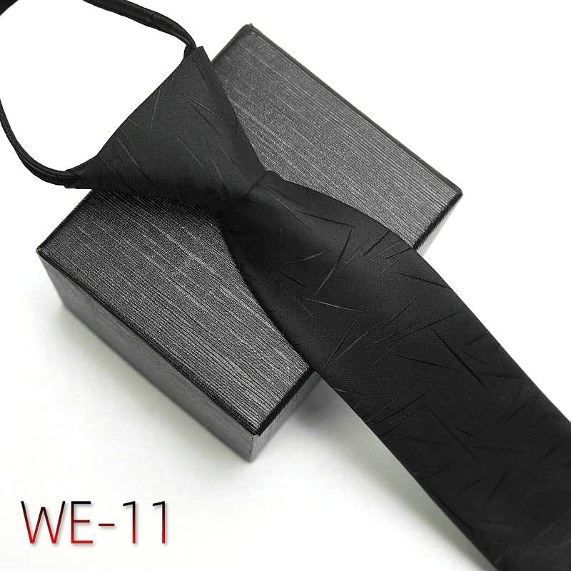 Men's striped polyester silk tie, view 11 - MRSLM