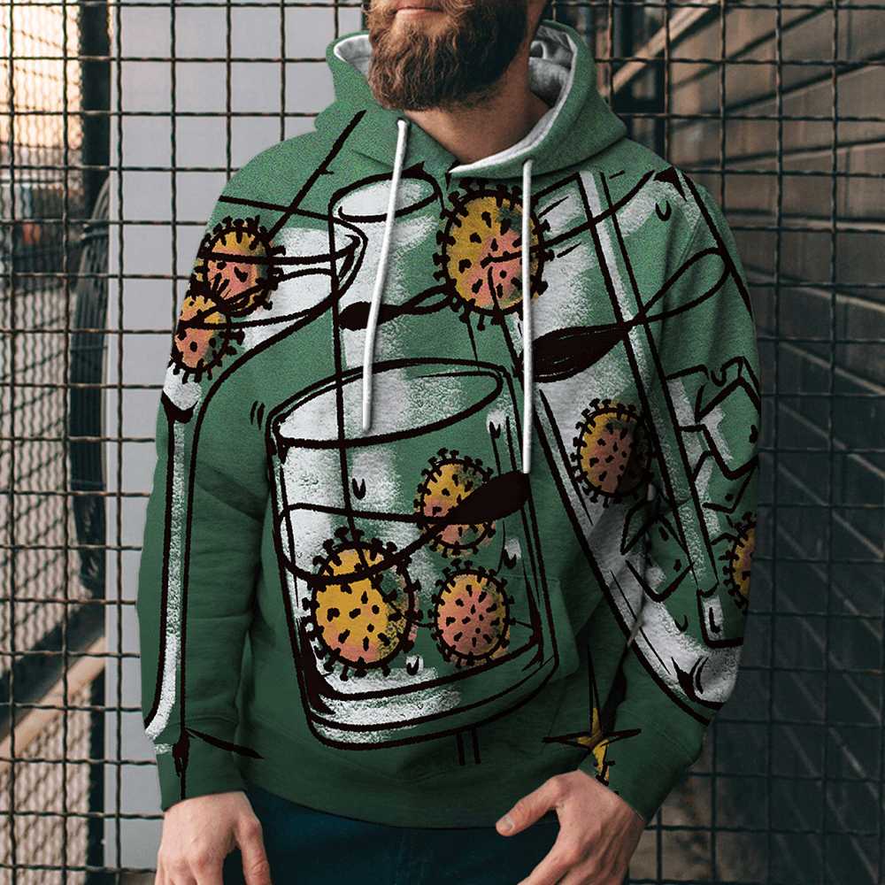 The New Geometric Digital Print Hoodie - MRSLM