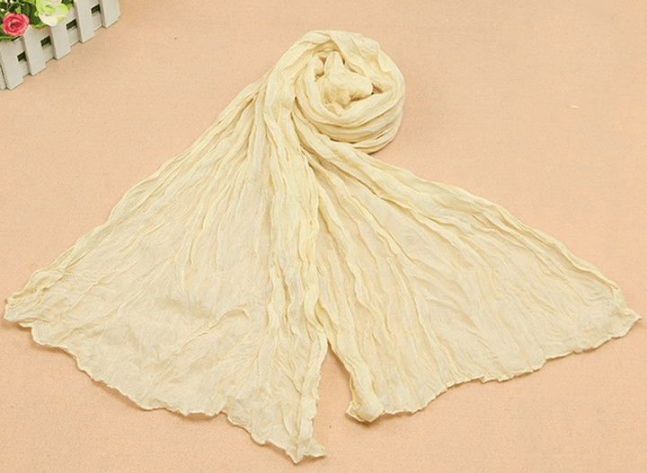 Bali Pure Cotton Yarn Fold Scarf Children Candy Color Autumn - MRSLM