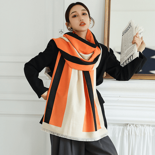 thick imitation cashmere check scarf - MRSLM