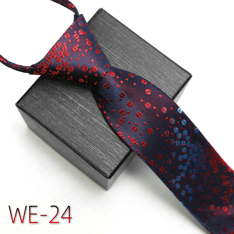 Men's striped polyester silk tie, view 24 - MRSLM