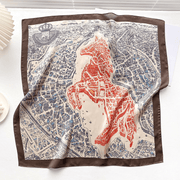 women's printed square scarf, view 14 - MRSLM