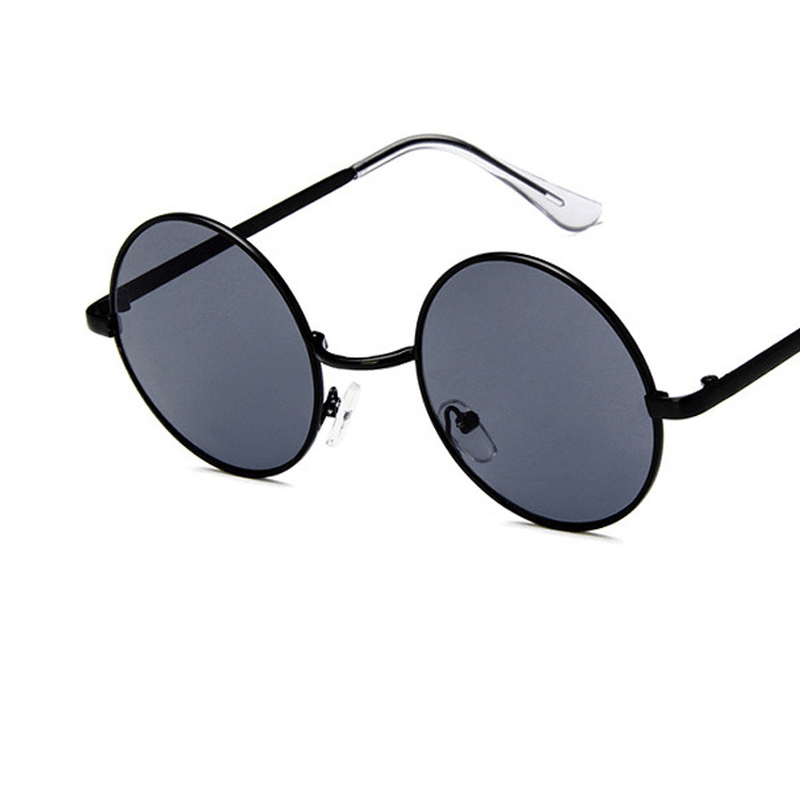 round frame retro metal sunglasses, view 9 - MRSLM