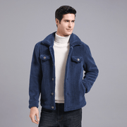 men's grain fleece multi-pocket jacket, view 3 - MRSLM