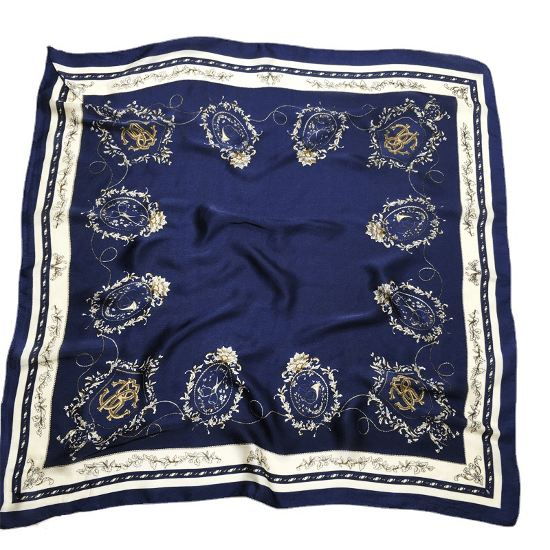 women's small square floral scarf, view 10 - MRSLM