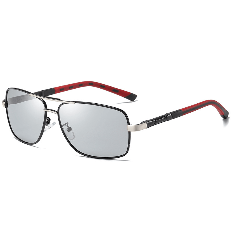 men's square color changing sunglasses, view 7 - MRSLM