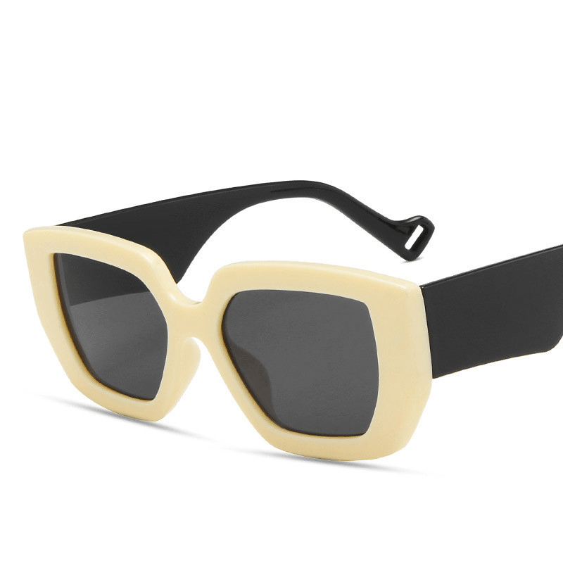 retro polygon contrast sunglasses, view 2 - MRSLM