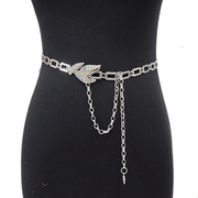 Women's metal leaf waist chain, view 6 - MRSLM