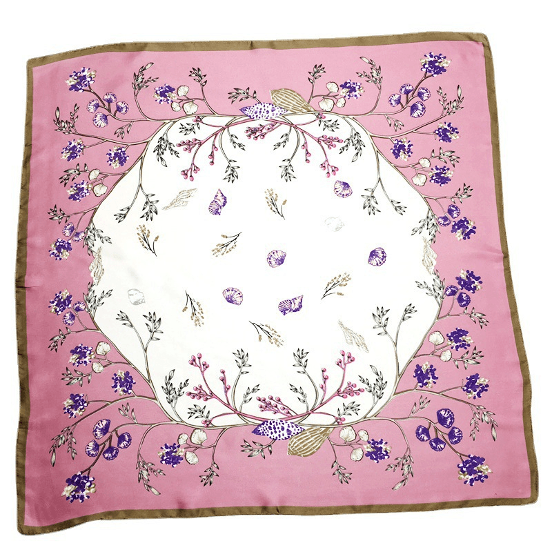 women's small square floral scarf, view 13 - MRSLM