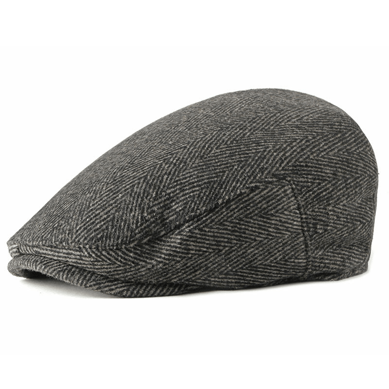men's British retro striped beret, view 4 - MRSLM
