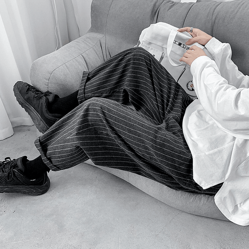 Drawstring Elastic Waist Harlan Thin Casual Trousers