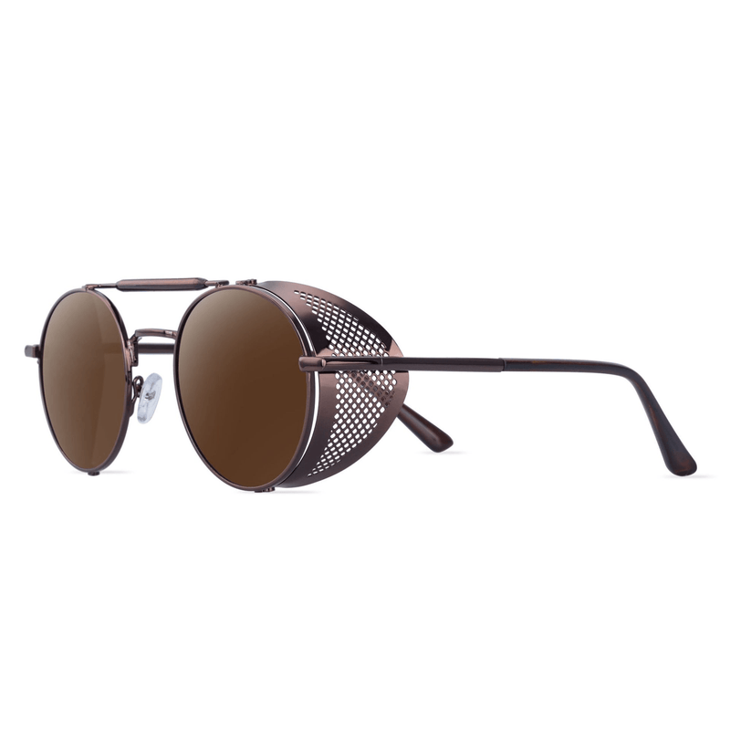 steampunk round metal sunglasses, view 5 - MRSLM