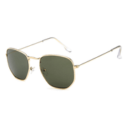 polygonal colorful metal square sunglasses, view 3 - MRSLM