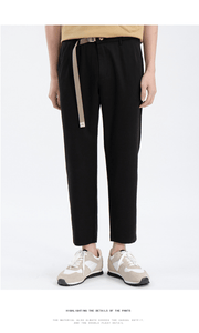 men's slim straight cropped trousers, view 5 - MRSLM