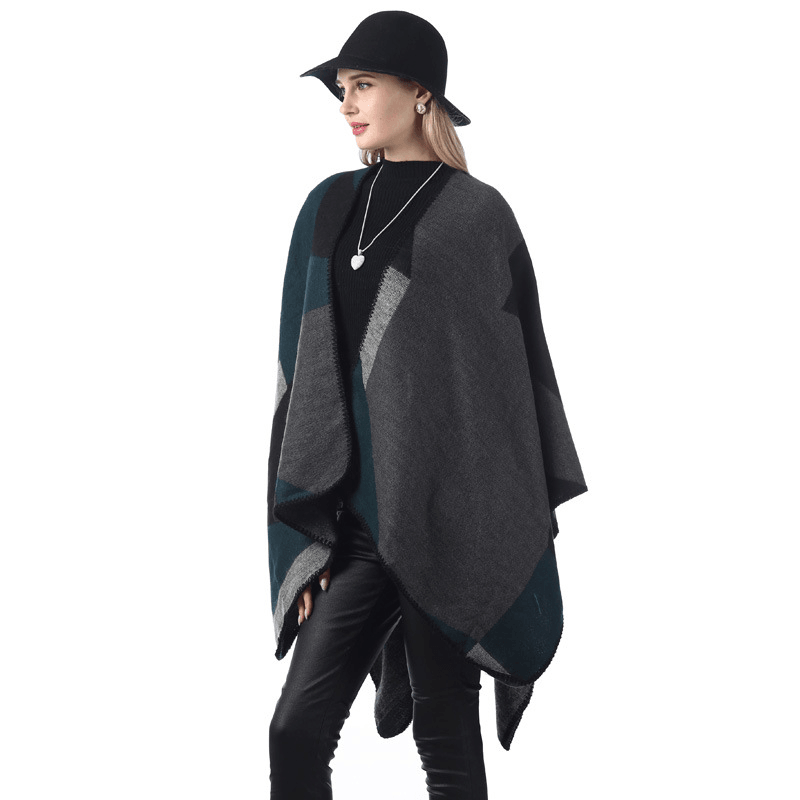 color matching imitation cashmere big scarf shawl, view 3 - MRSLM