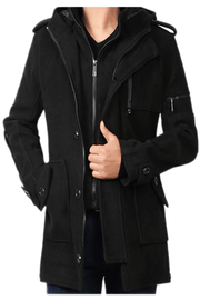 men's winter mid-length slim windbreaker, view 5 - MRSLM