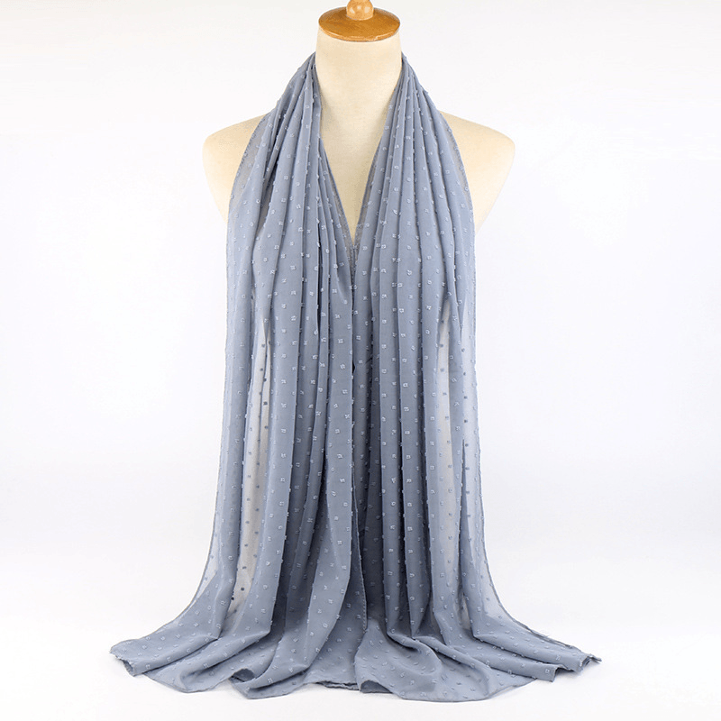 thick chiffon long scarf, view 6 - MRSLM