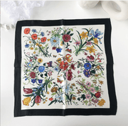 women's small floral silk scarf, view 6 - MRSLM
