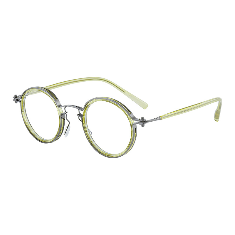 Retro round blue light filtering glasses, view 5 - MRSLM