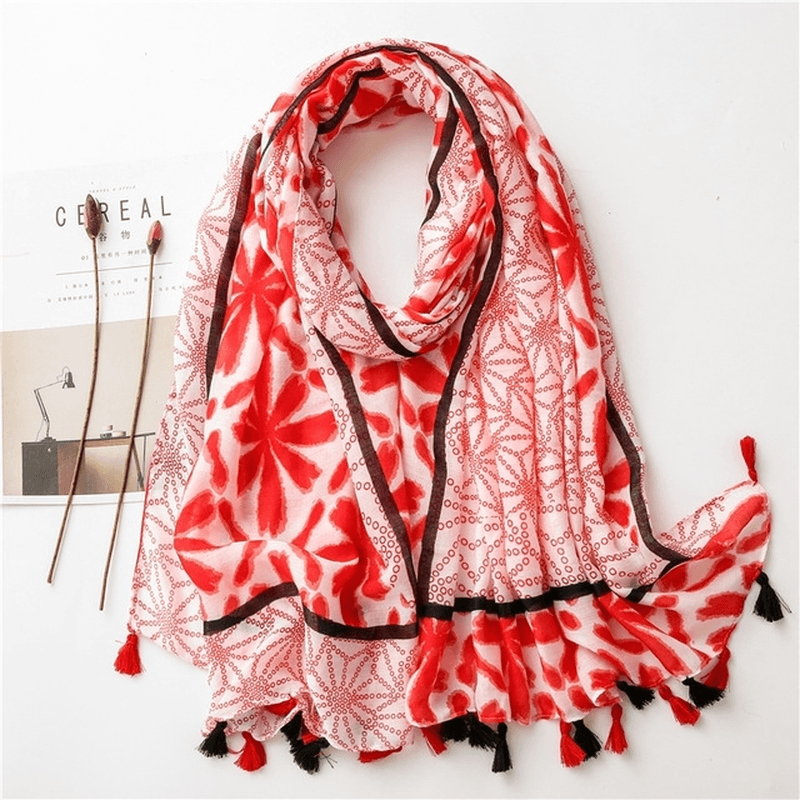 women's large rayon triangle scarf, view 3 - MRSLM