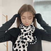 cute cow plush scarf, view 5 - MRSLM