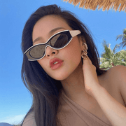 cat eye retro oval sunglasses, view 2 - MRSLM