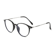 retro metal round anti blue light glasses, view 4 - MRSLM