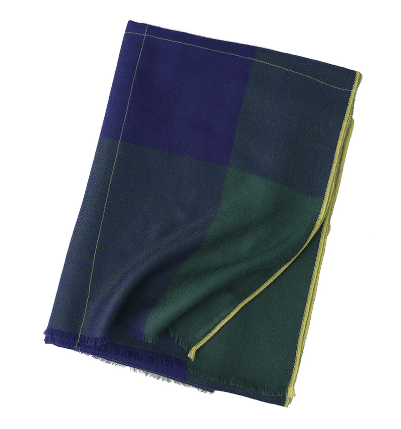 Multicolor plaid long scarf, view 10 - MRSLM