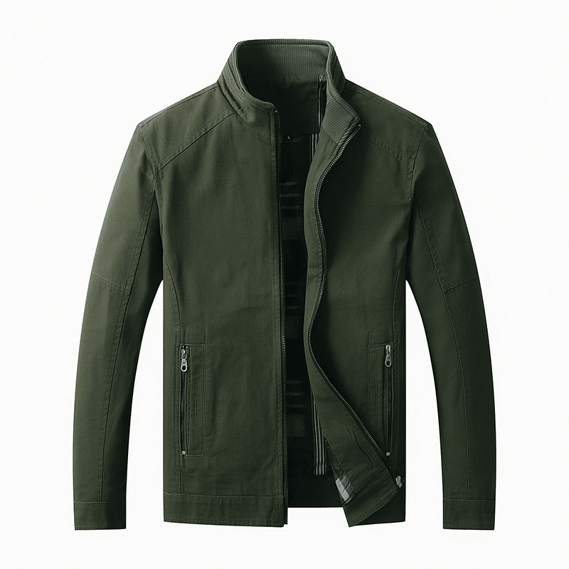 stand-up collar zip jacket, view 5 - MRSLM