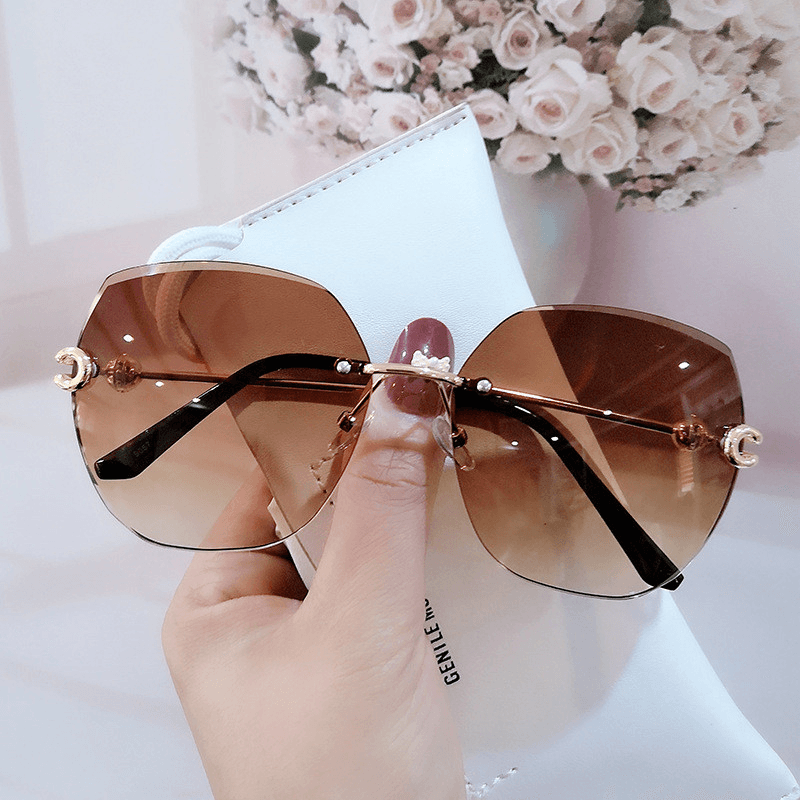 Planet-shaped rimless sunglasses, view 8 - MRSLM