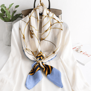 women's imitation silk chain square scarf, view 2 - MRSLM