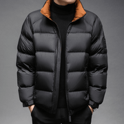 Men'S Polyester Loose Solid Color Short Jacket - MRSLM
