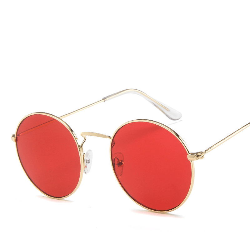 round metal frame tinted glasses, view 4 - MRSLM