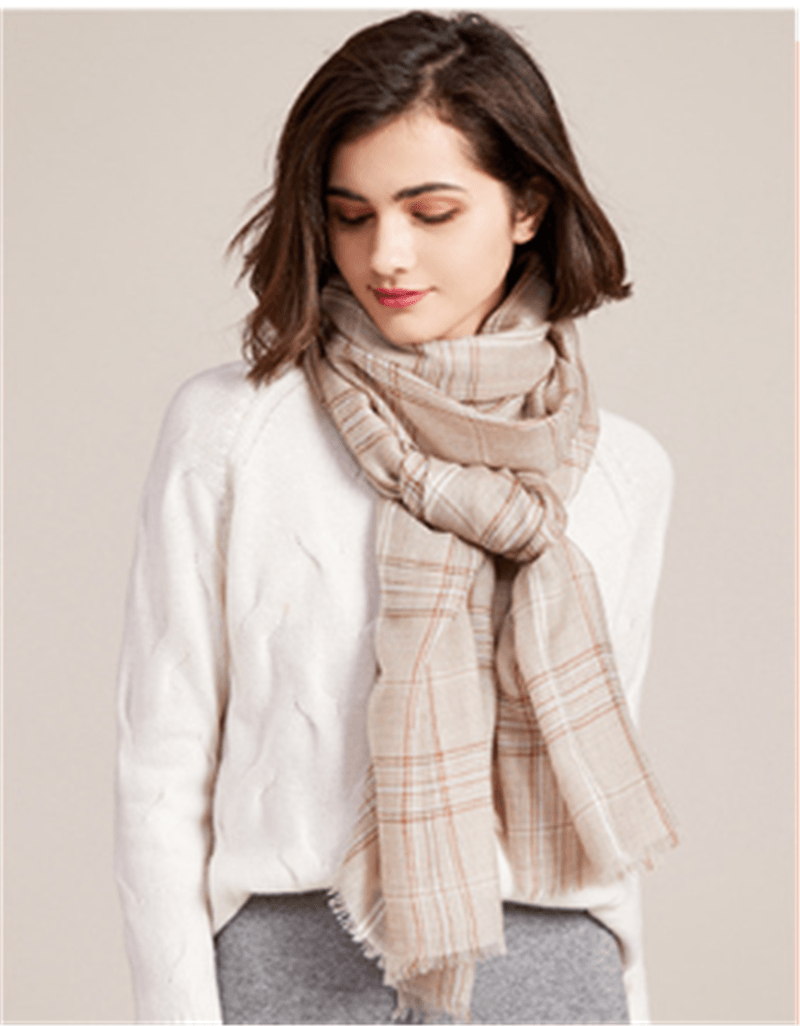 thin worsted cashmere shawl, view 2 - MRSLM