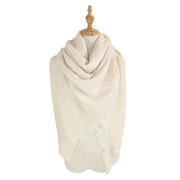 women's square grid scarf, view 3 - MRSLM