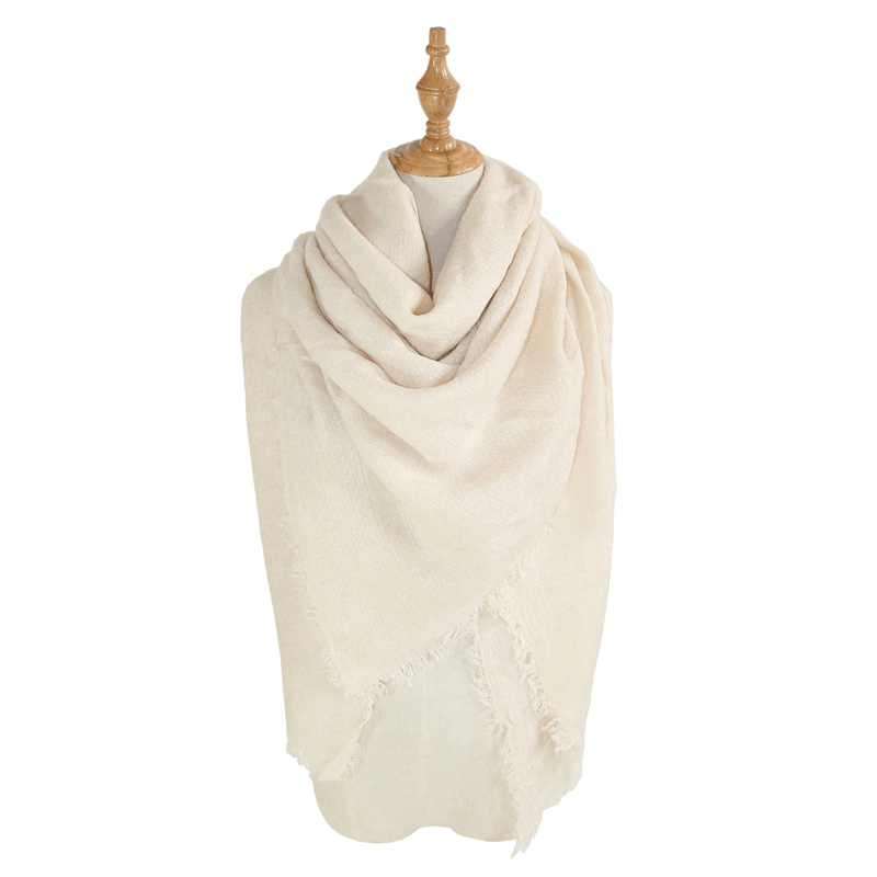 women's square grid scarf, view 3 - MRSLM