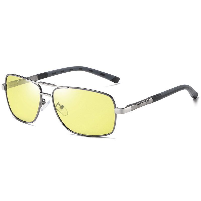 men's square color changing sunglasses, view 2 - MRSLM