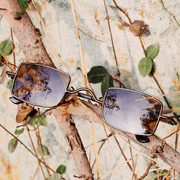 Metal mini small frame retro sunglasses, view 10 - MRSLM