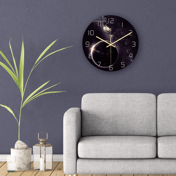 CC022 Creative Starry Pattern Wall Clock Mute Wall Clock Quartz Wall Clock for Home Office Decorations - MRSLM