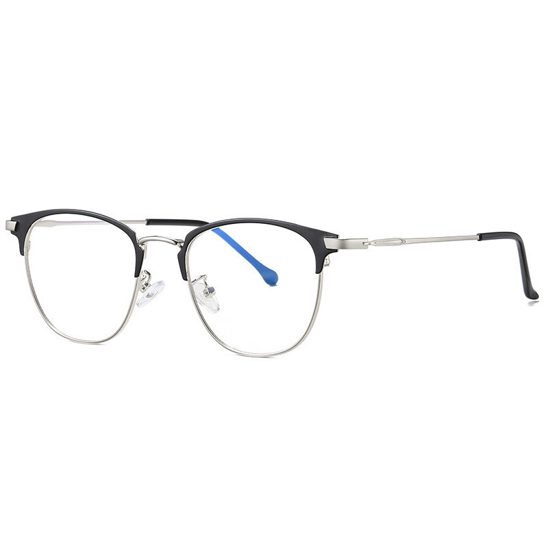 unisex blue light blocking metal frame glasses, view 3 - MRSLM