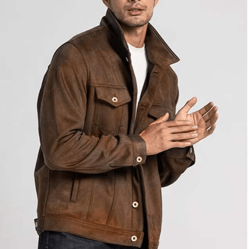 men's suede workwear jacket, view 5 - MRSLM