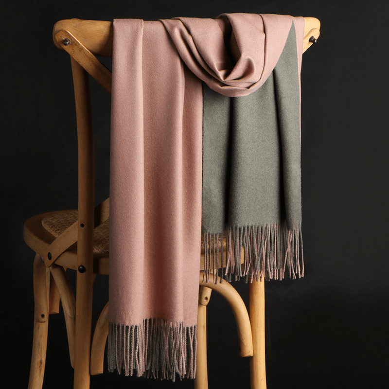 women's double-sided tassel scarf - MRSLM