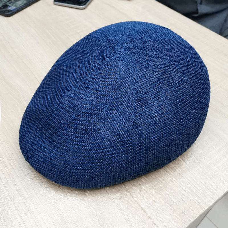 summer mesh beret cap with short brim, view 6 - MRSLM